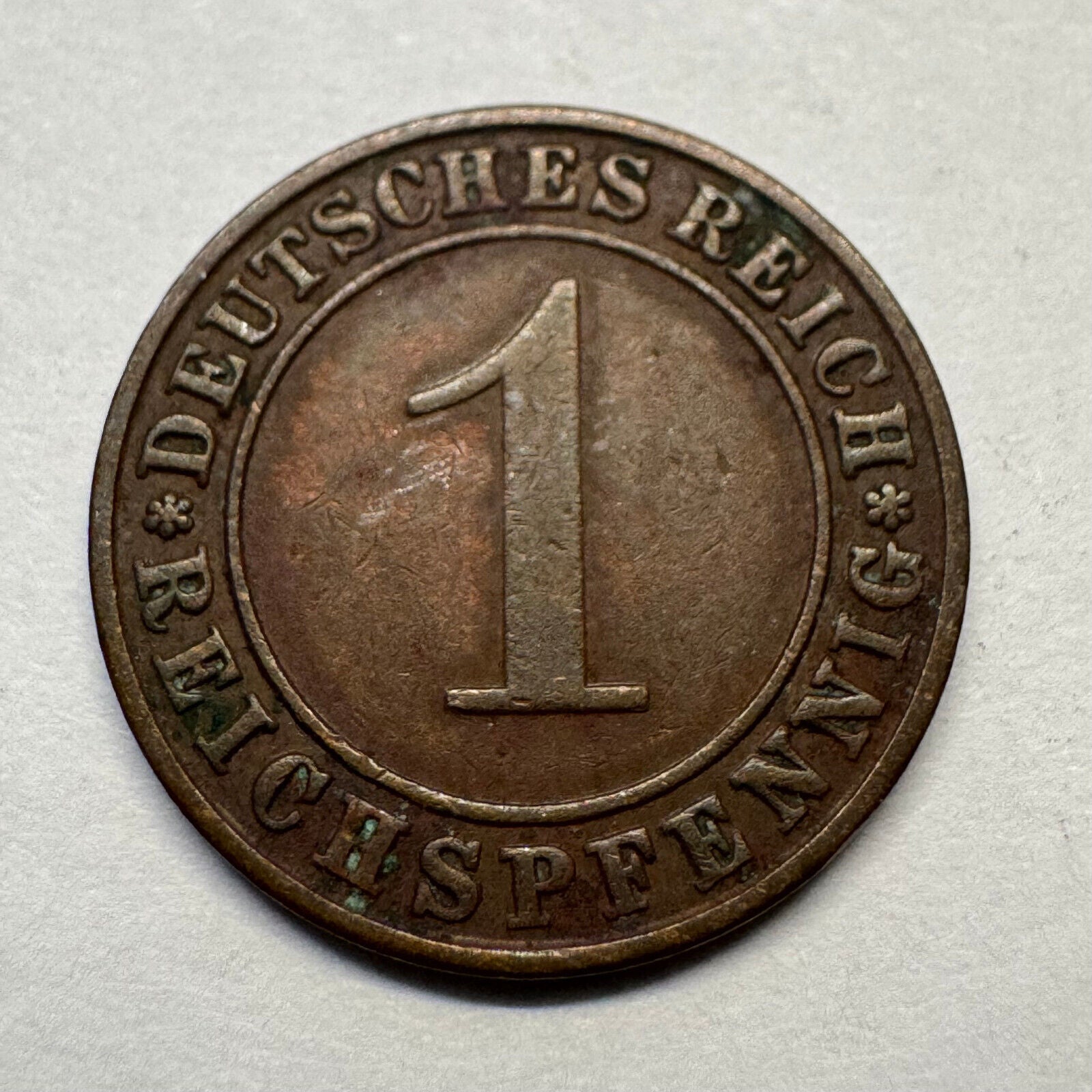 1936 Germany 1 Reichspfennig - Beautiful Coin - #A-095