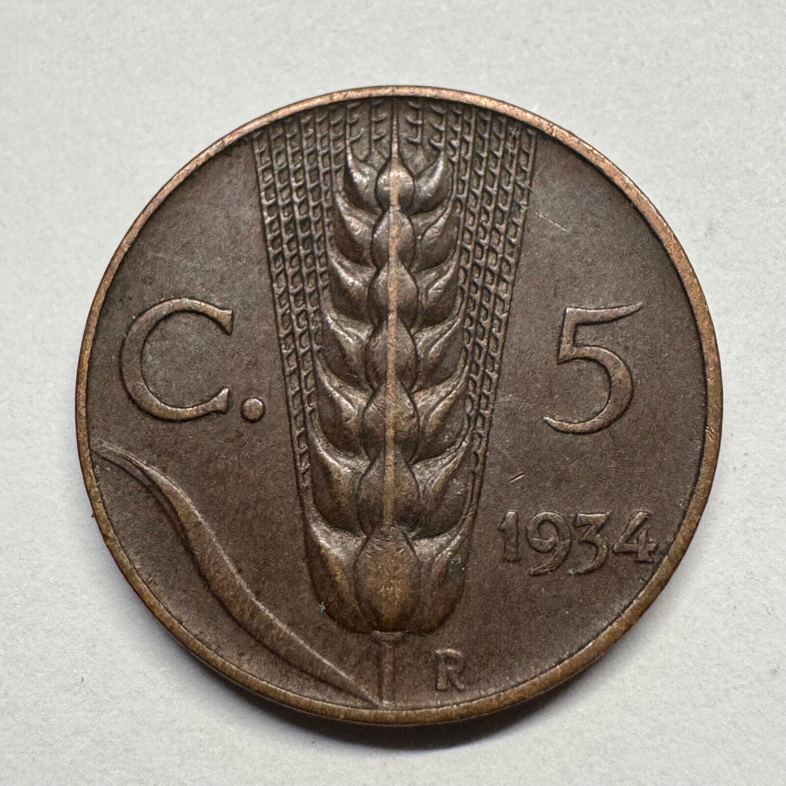 1934 Italy 5 Centesimi - Beautiful Coin - #B-056