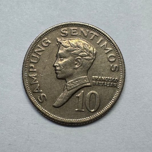 1970 Philippines 10 Sentimos - Beautiful Coin - #B-012