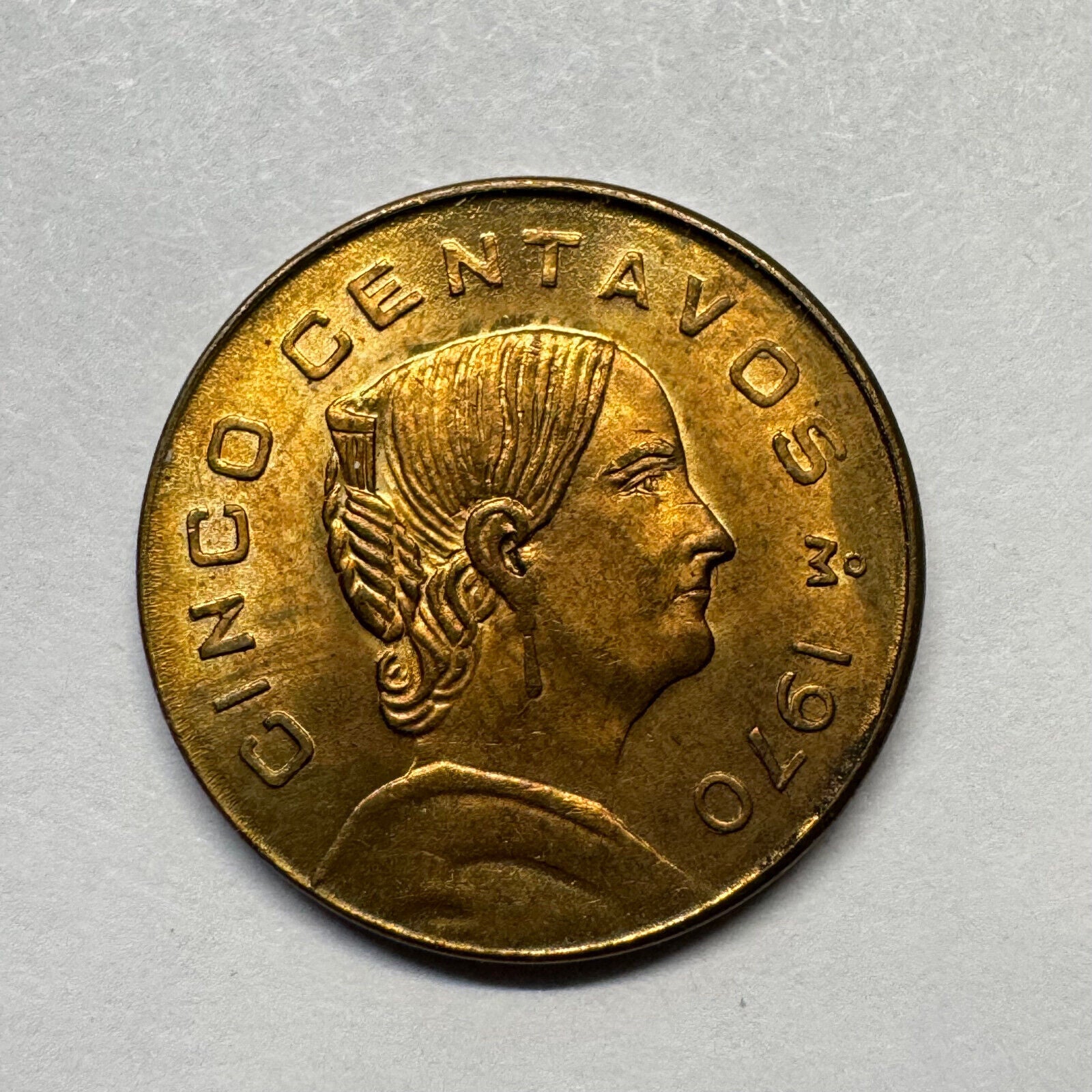 1970 Mexico 5 Centavos - Beautiful Coin - #B-035
