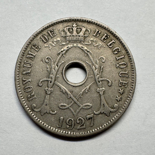 1927 Belgium 25 Centimes - Beautiful Coin - #B-008