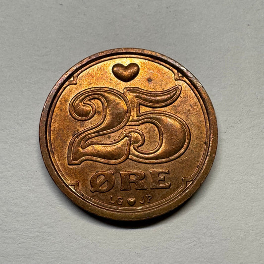 1991 Denmark 25 Ore - Beautiful Coin - #B-050