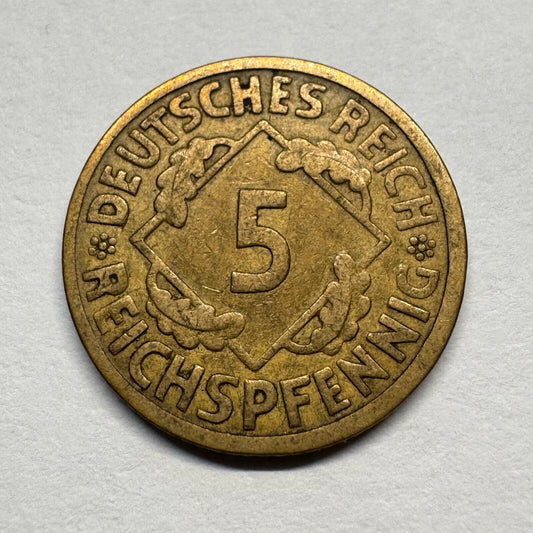1925 Germany 5 Reichspfennig - Beautiful Coin - #B-056