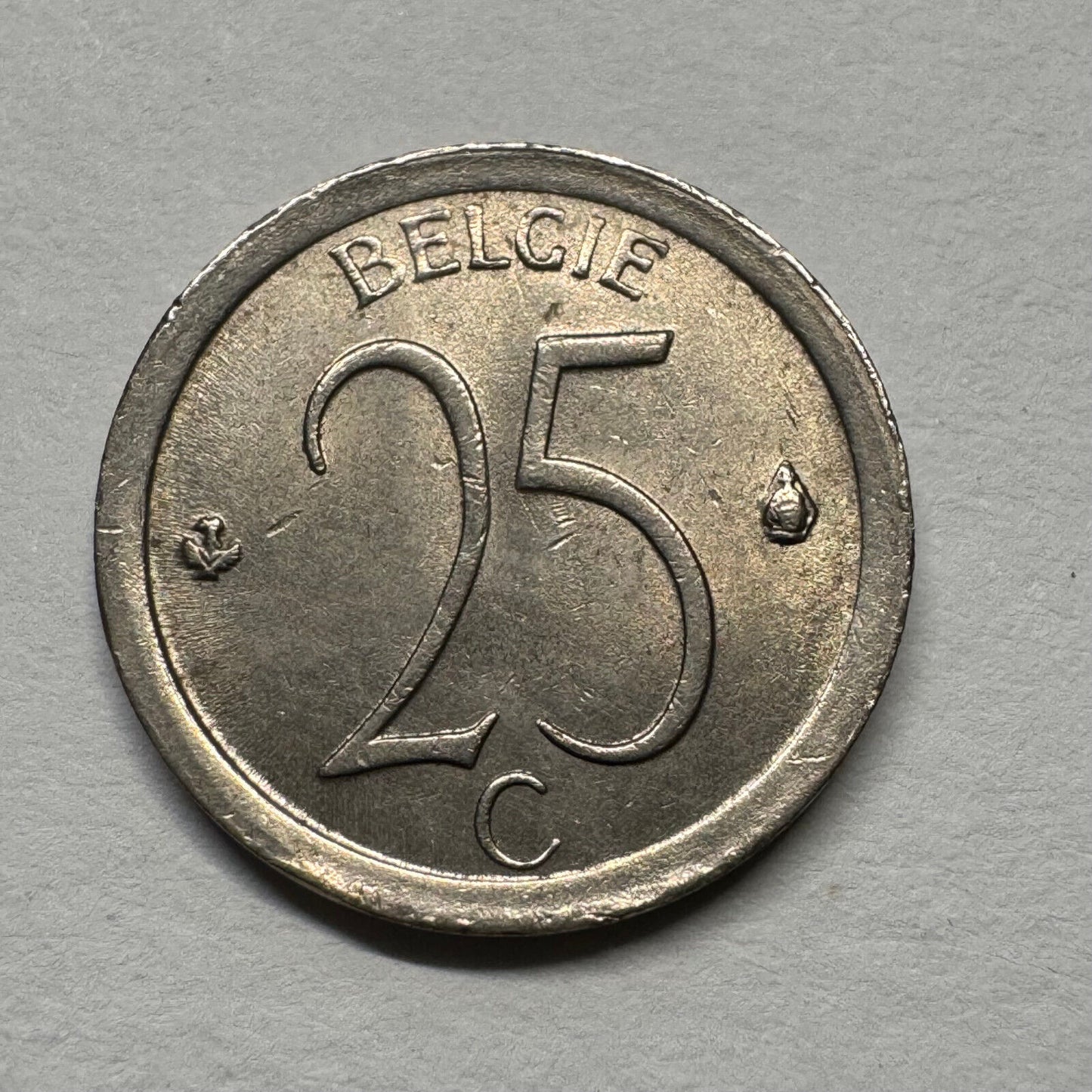 1975 Belgium 25 Centimes - Beautiful Coin - #B-058