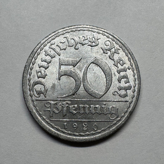 1920 Germany 50 Pfennig - Beautiful Coin - #B-023