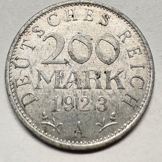1923 Germany 200 Mark - A - Beautiful Coin - #A-026