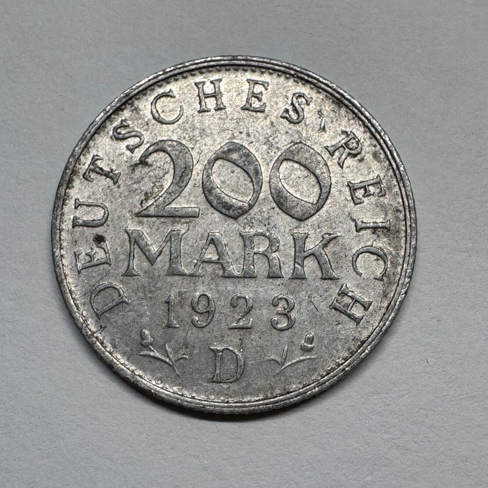 1923 Germany 200 Mark - D - Beautiful Coin - #B-057