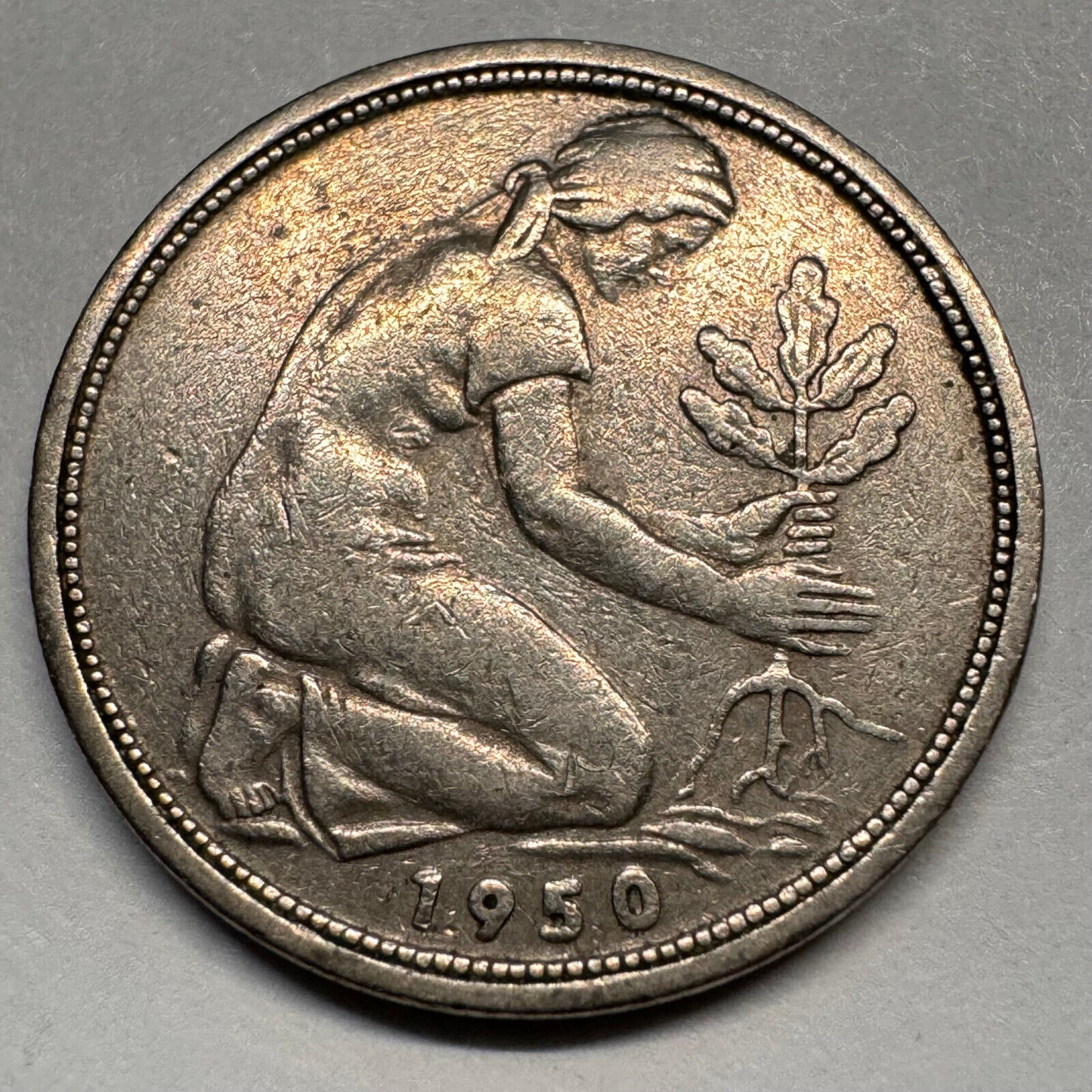 1950 Germany 50 Pfennig - F - Beautiful Coin - #A-052