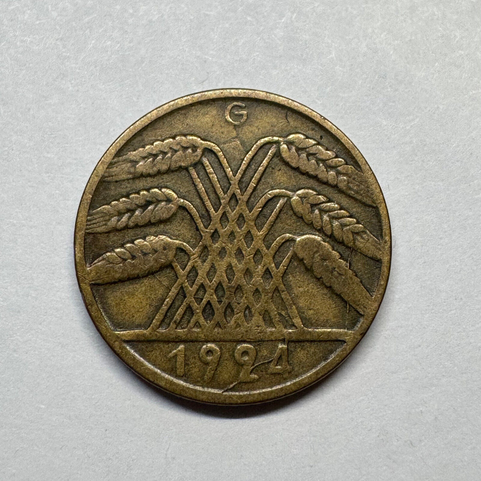 1924 Germany 10 Reichspfennig - Beautiful Coin - #B-021