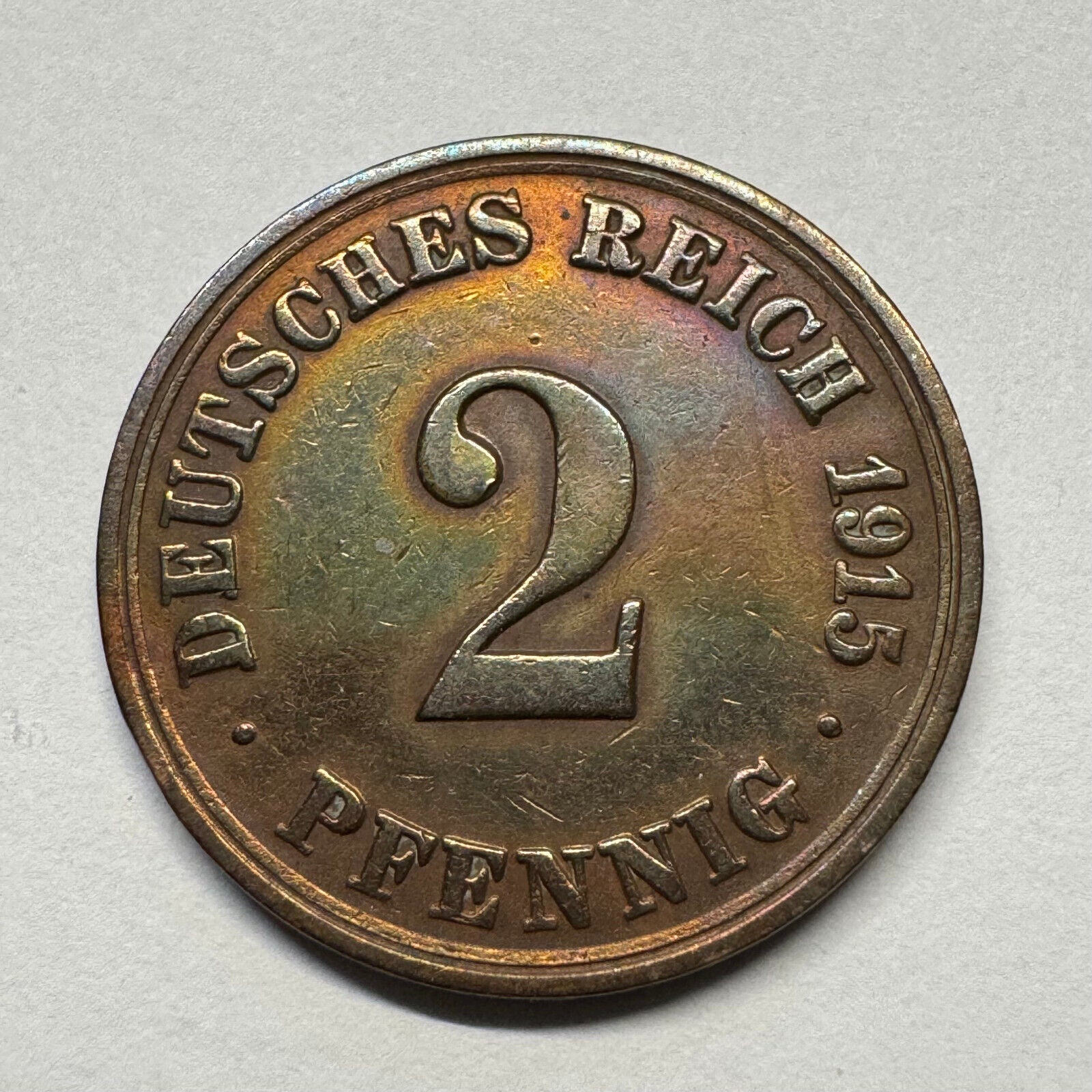 1915 Germany 2 Pfennig - Beautiful Coin - #B-056