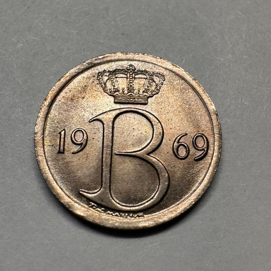 1969 Belgium 25 Centimes - Beautiful Coin - #A-014