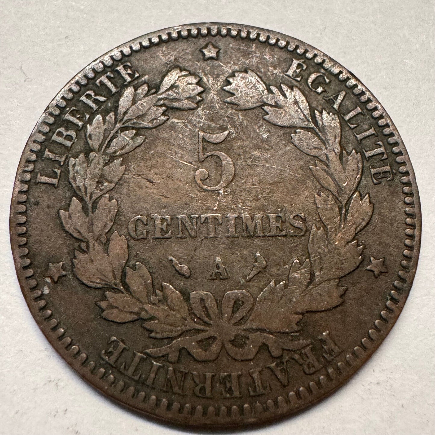 1897 France 5 Centimes - Beautiful Coin - #A-059