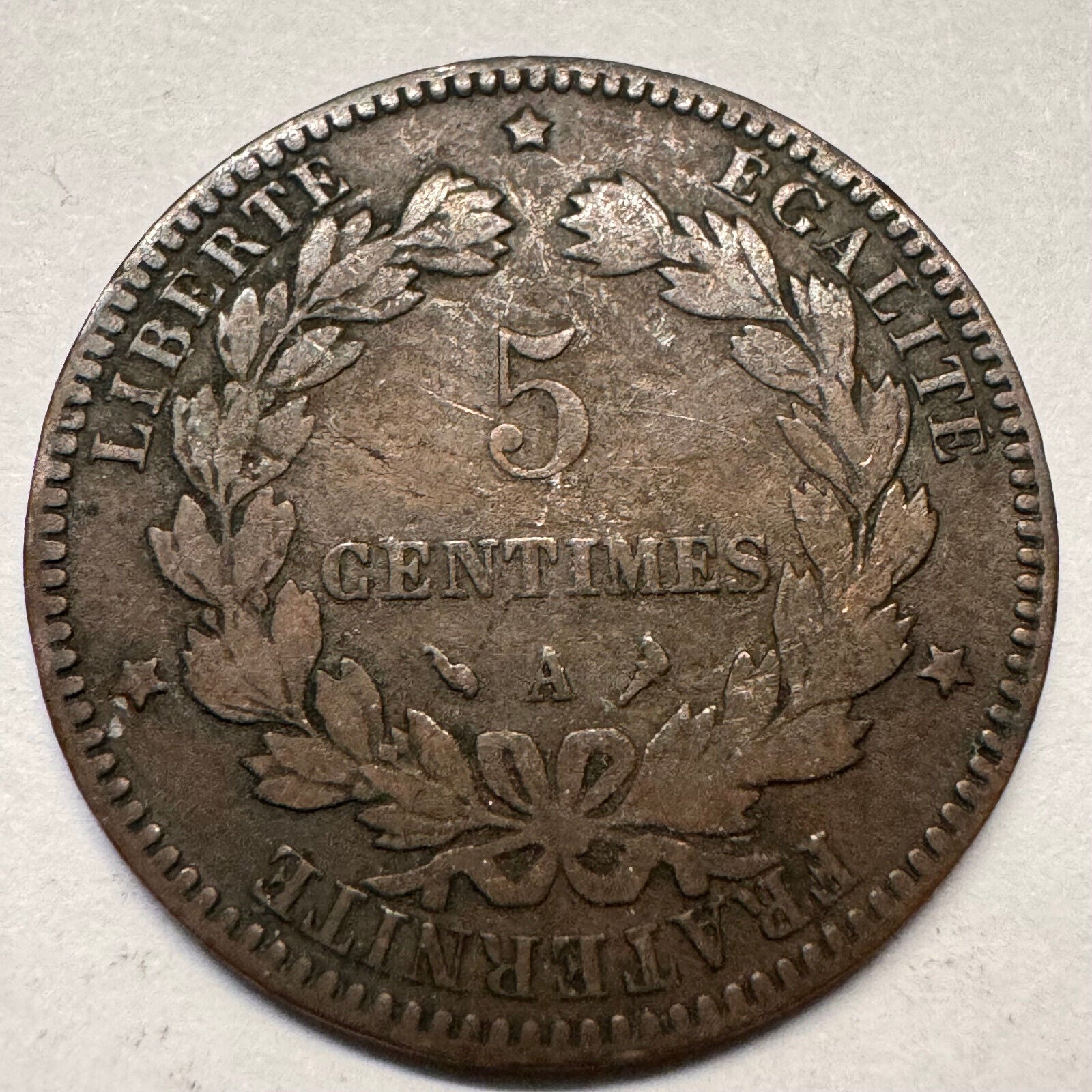 1897 France 5 Centimes - Beautiful Coin - #A-059