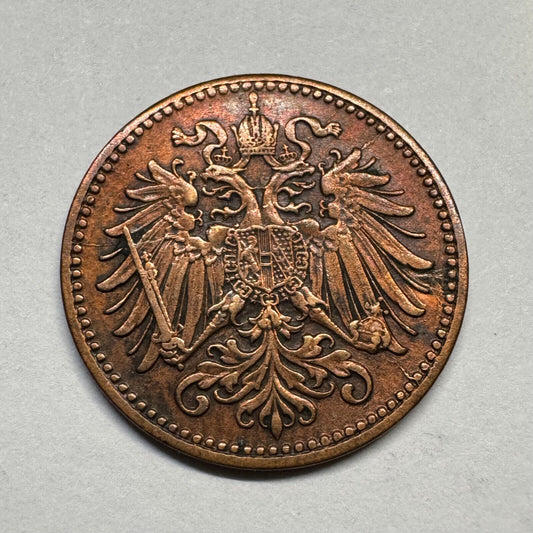 1901 Austria 1 Heller - Beautiful Coin - #B-054