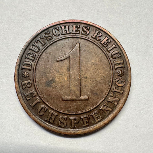 1929 Germany 1 Reichspfennig - Beautiful Coin - #A-094