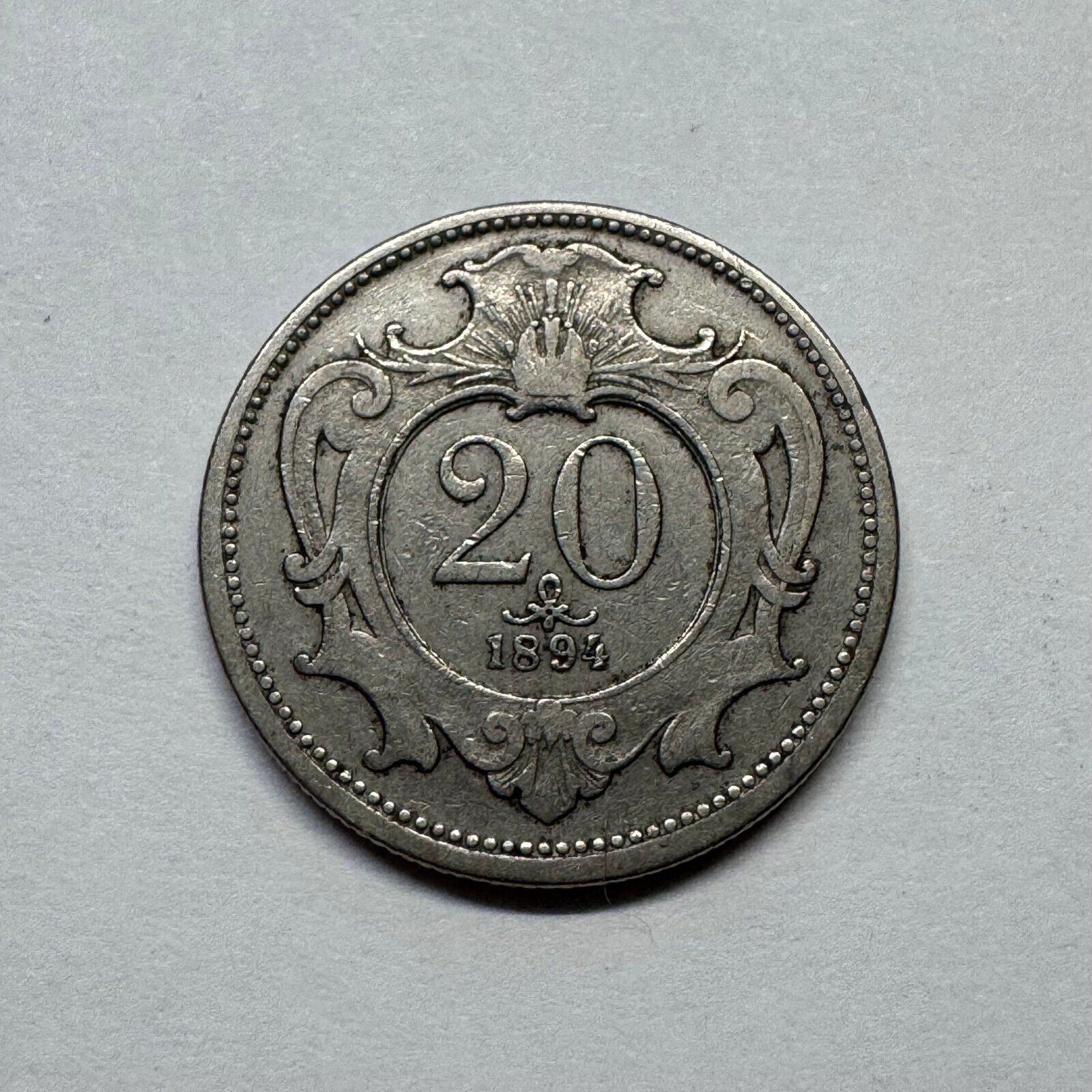 1894 Austria 20 Heller - Beautiful Coin - #B-020