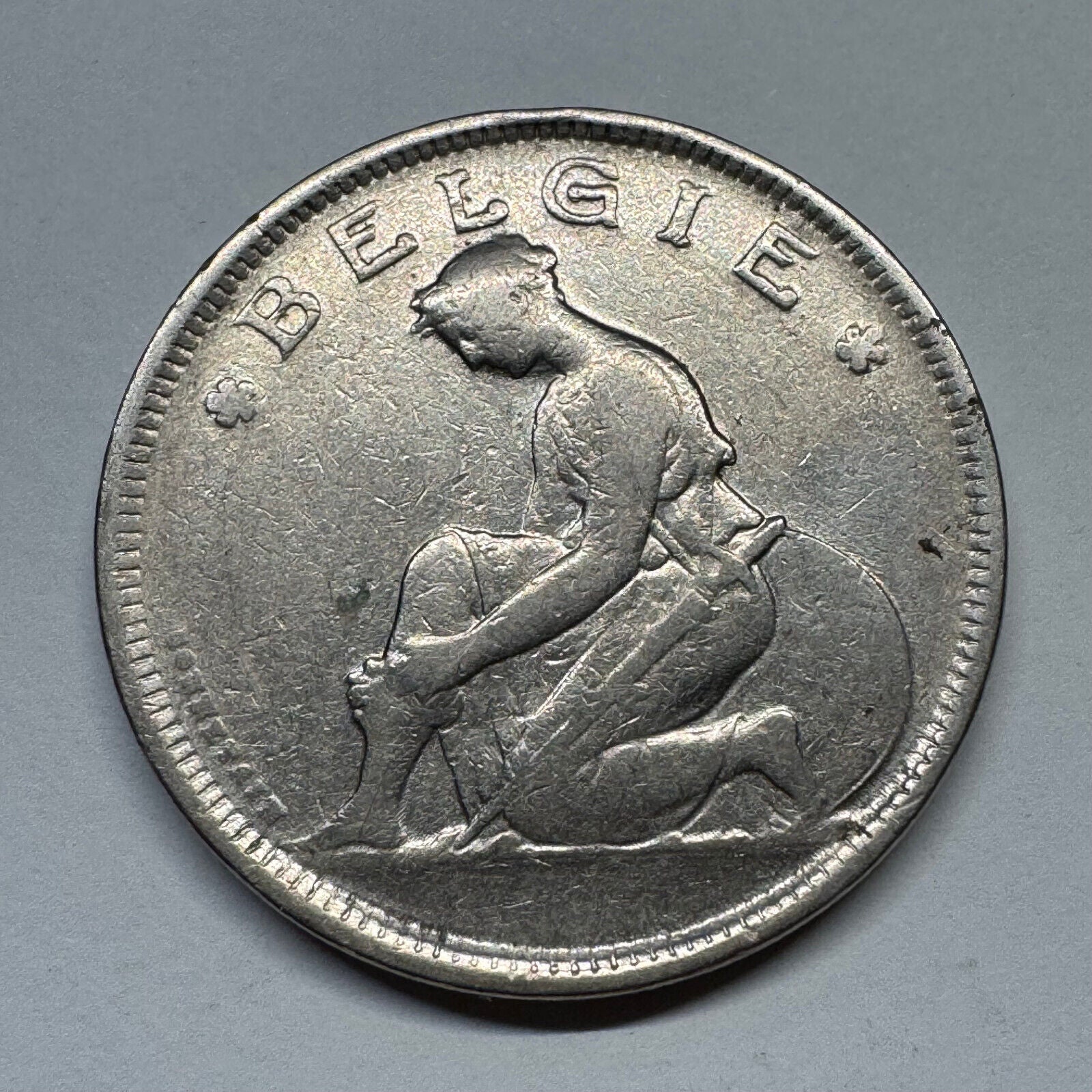 1923 Belgium 2 Francs - Beautiful Coin - #B-055