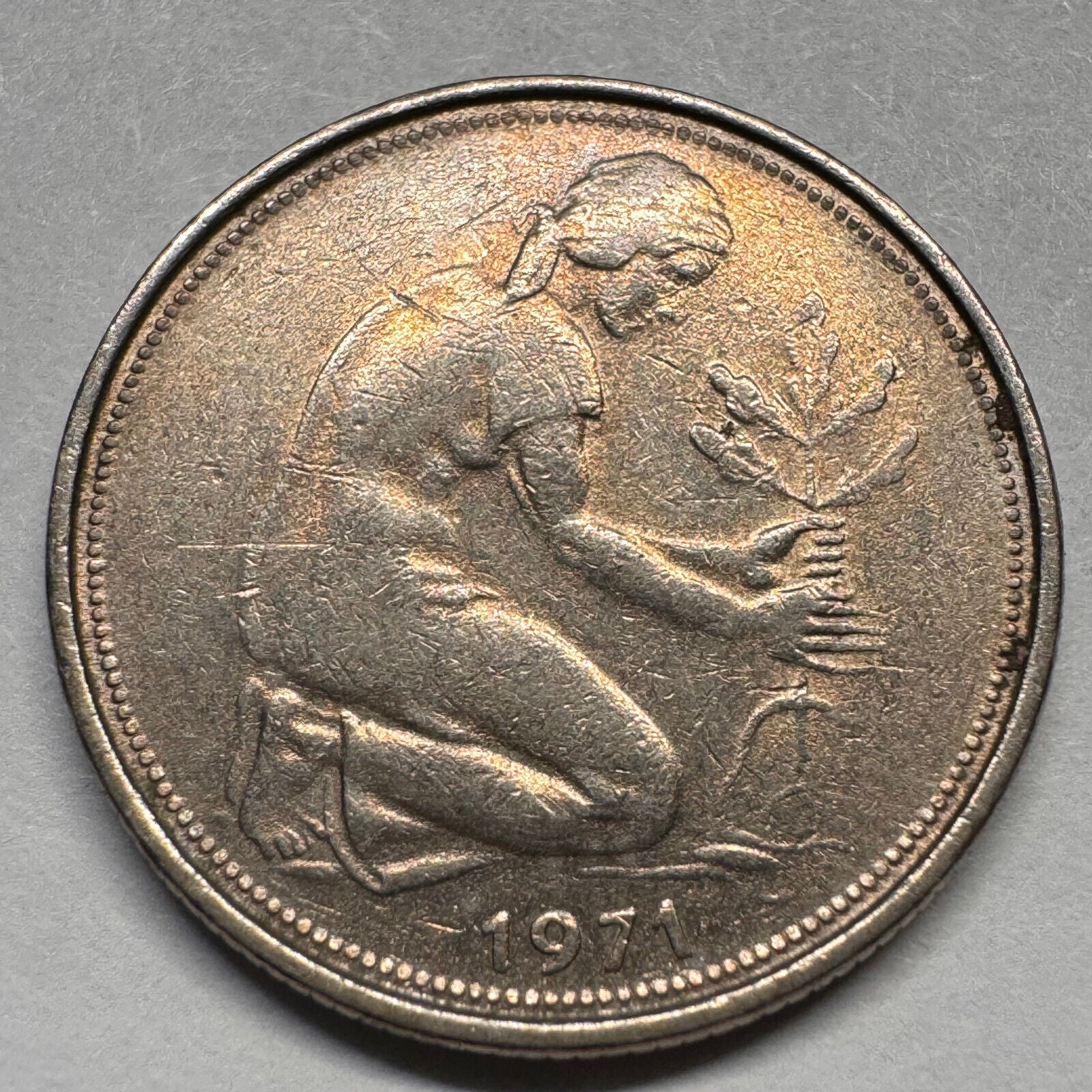 1971 Germany 50 Pfennig - F - Beautiful Coin - #A-051