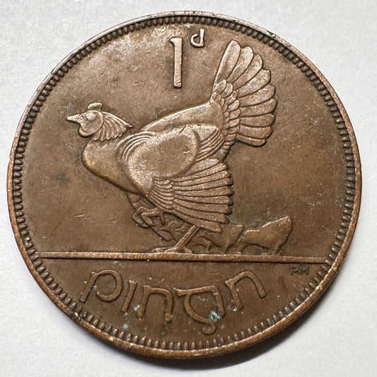 1935 Ireland 1 Pingin Penny - Beautiful Coin - #A-017
