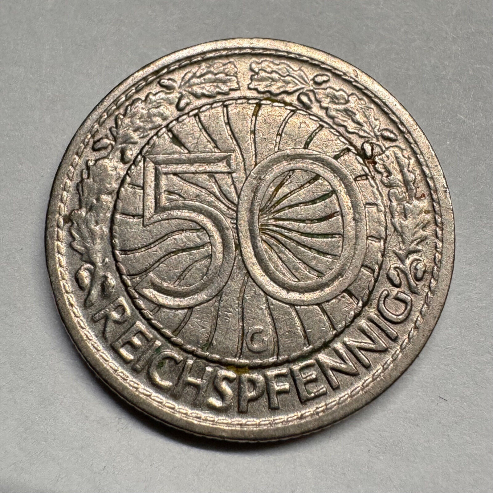 1928 Germany 50 Reichspfennig - G - Beautiful Coin - #A-023
