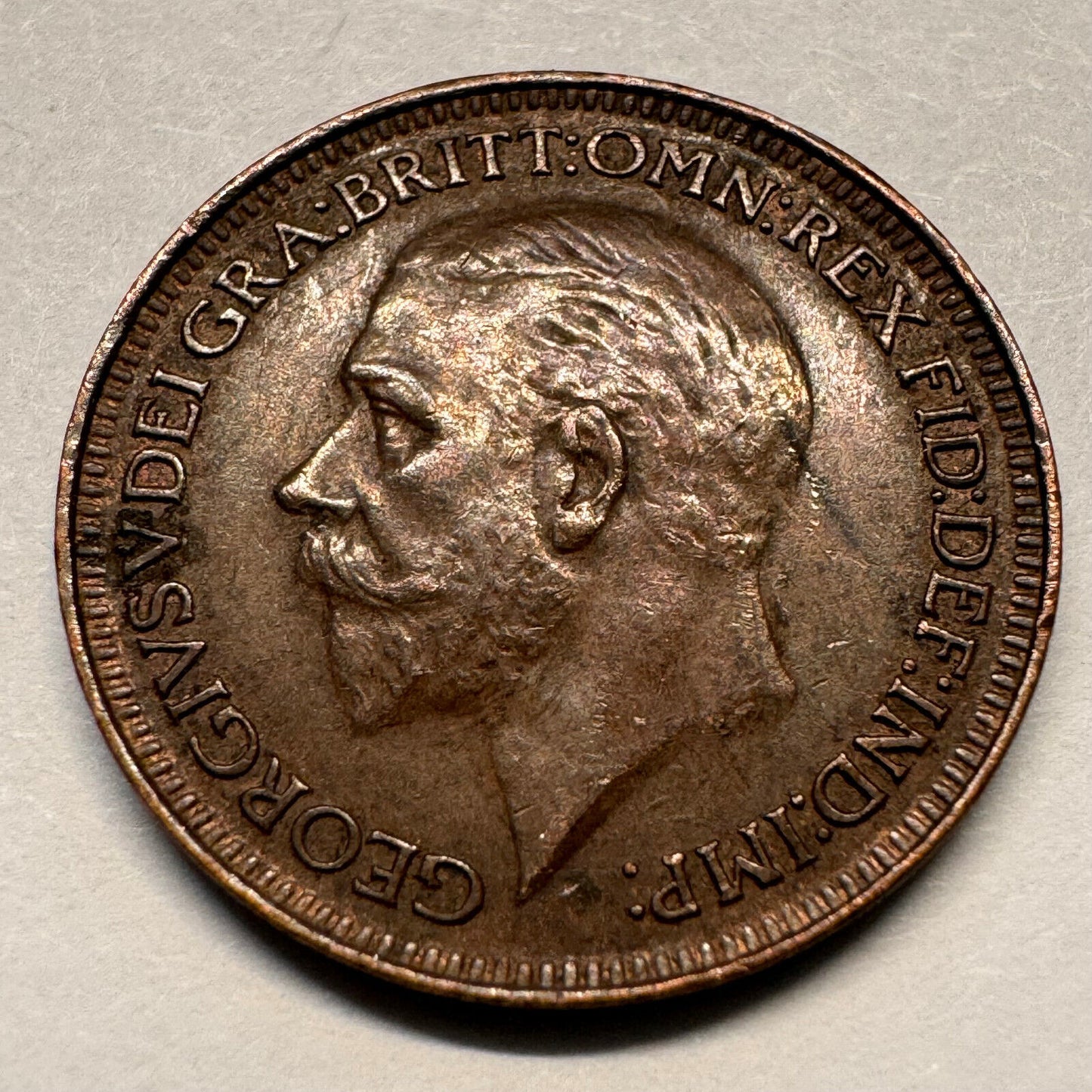 1928 UK 1 Farthing - Beautiful Coin - #A-066