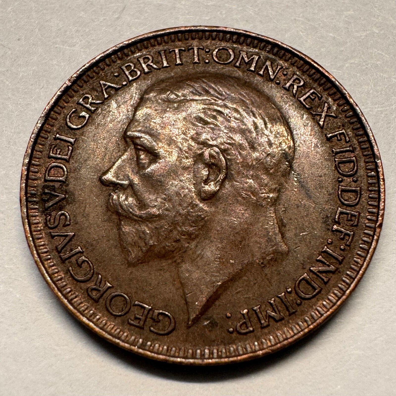 1928 UK 1 Farthing - Beautiful Coin - #A-066
