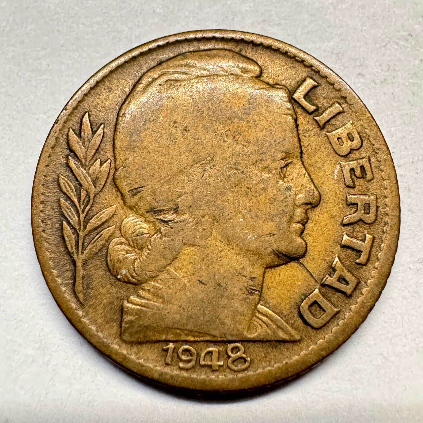 1948 Argentina 10 Centavos - Beautiful Coin - #A-023