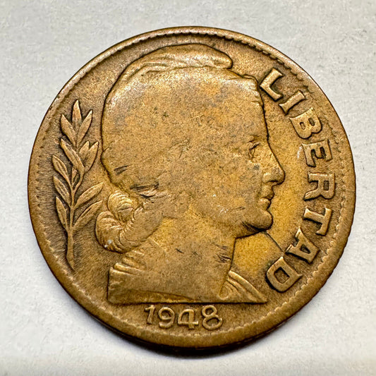 1948 Argentina 10 Centavos - Beautiful Coin - #A-023