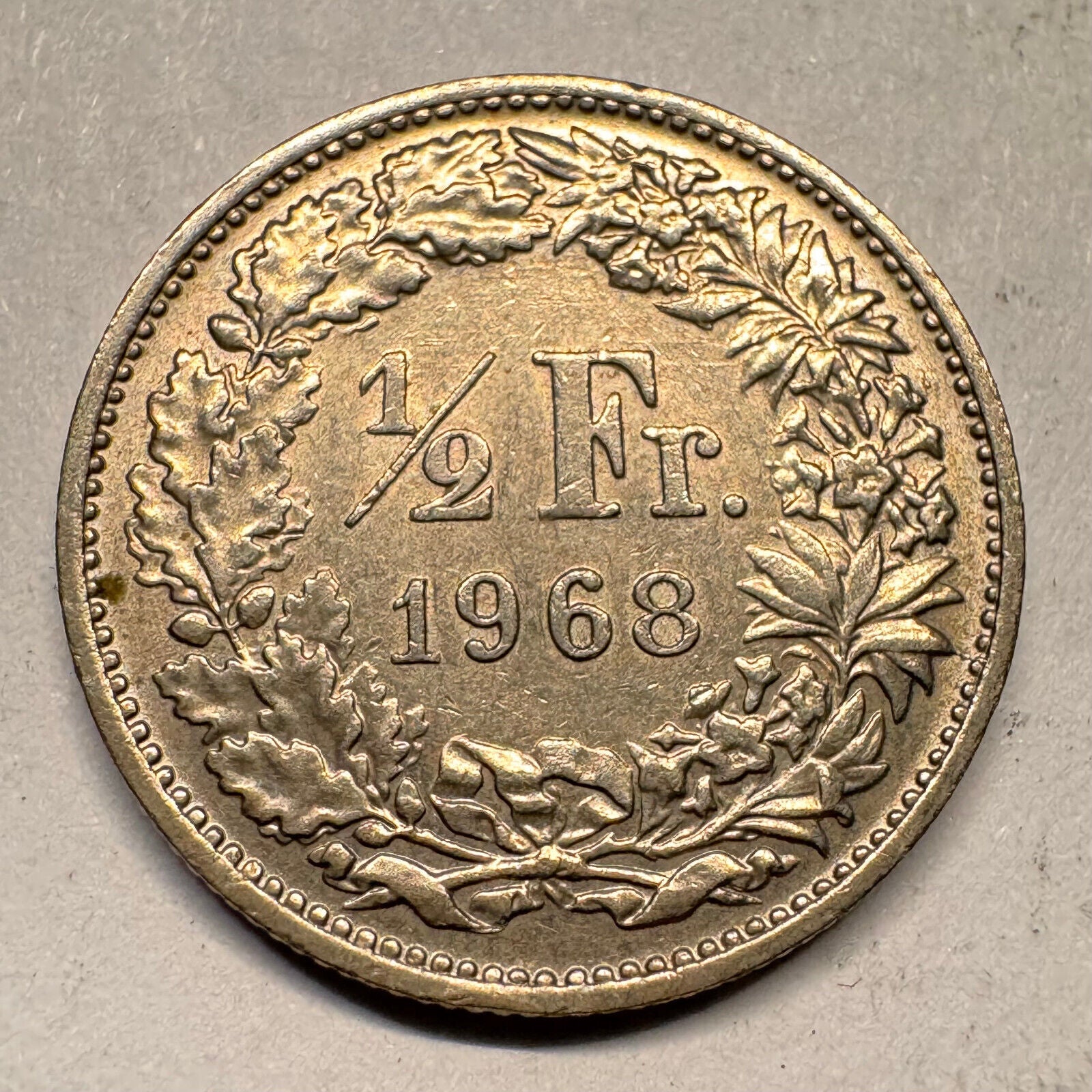 1968 Switzerland 1/2 Half Francs - Beautiful Coin - #A-022
