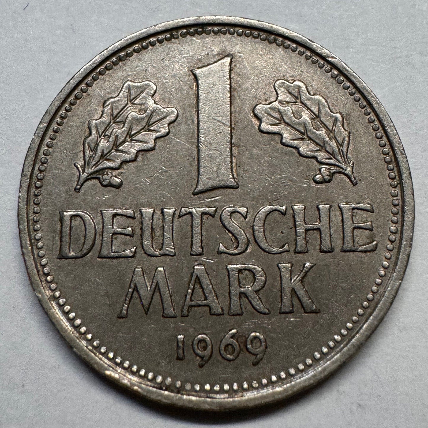 1969 Germany 1 Mark - J - Beautiful Coin - #A-041