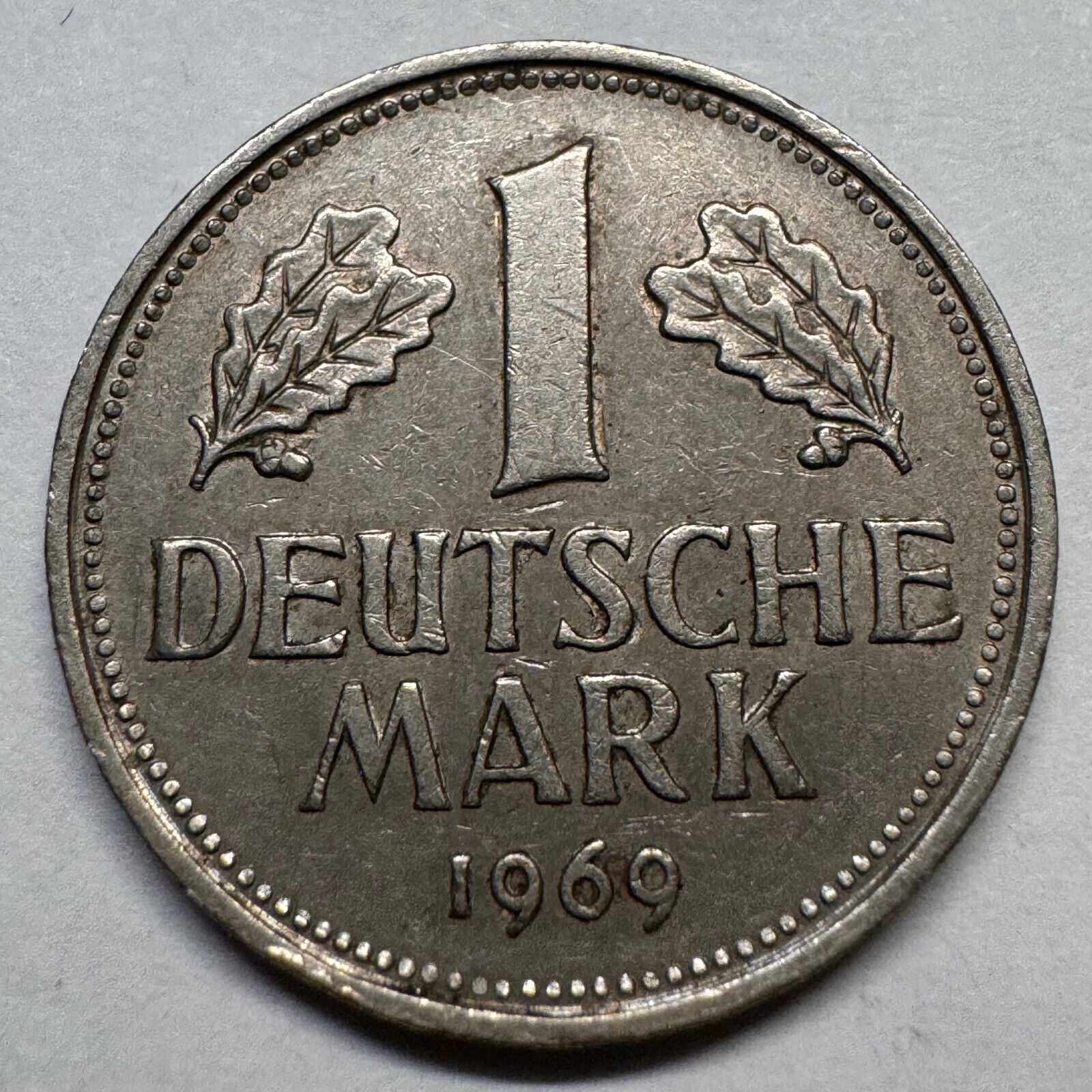 1969 Germany 1 Mark - J - Beautiful Coin - #A-041
