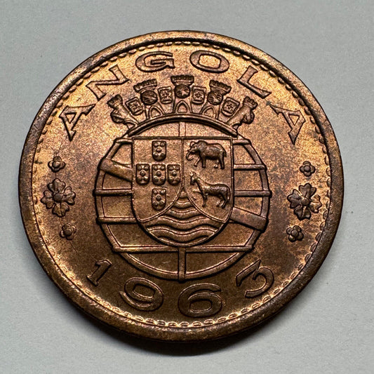 1963 Angola Portugal 1 Escudo - Beautiful Coin - #B-041