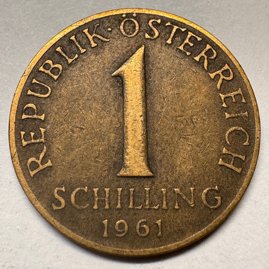 1961 Austria 1 Schilling - Beautiful Coin - #A-062