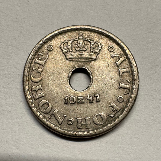 1947 Norway 10 Ore - Beautiful Coin - #B-056