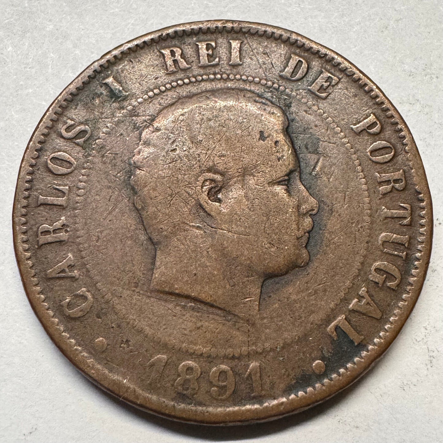 1891 Portugal 20 Reis - Beautiful Coin - #A-051