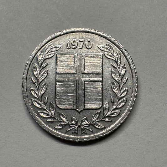 1970 Iceland 10 Aurar - Beautiful Coin - #B-060