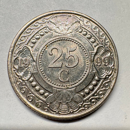 1999 Netherlands 25 Cents - Beautiful Coin - #A-057