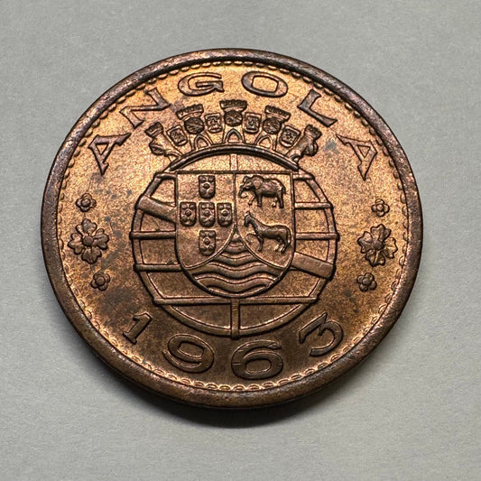 1963 Angola 1 Escudo - Beautiful Coin - #B-006
