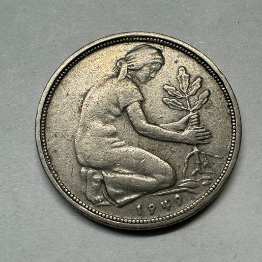 1949 Germany 50 Pfennig - F - Beautiful Coin - #A-010