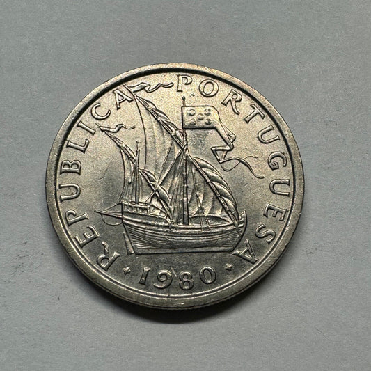 Portugal 1980 5 Escudos - Beautiful Coin - #A-005