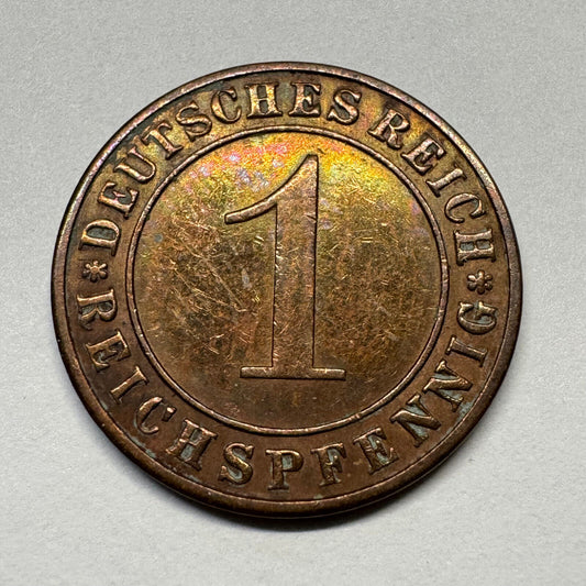 1927 Germany 1 Reichspfennig - Beautiful Coin - #B-055