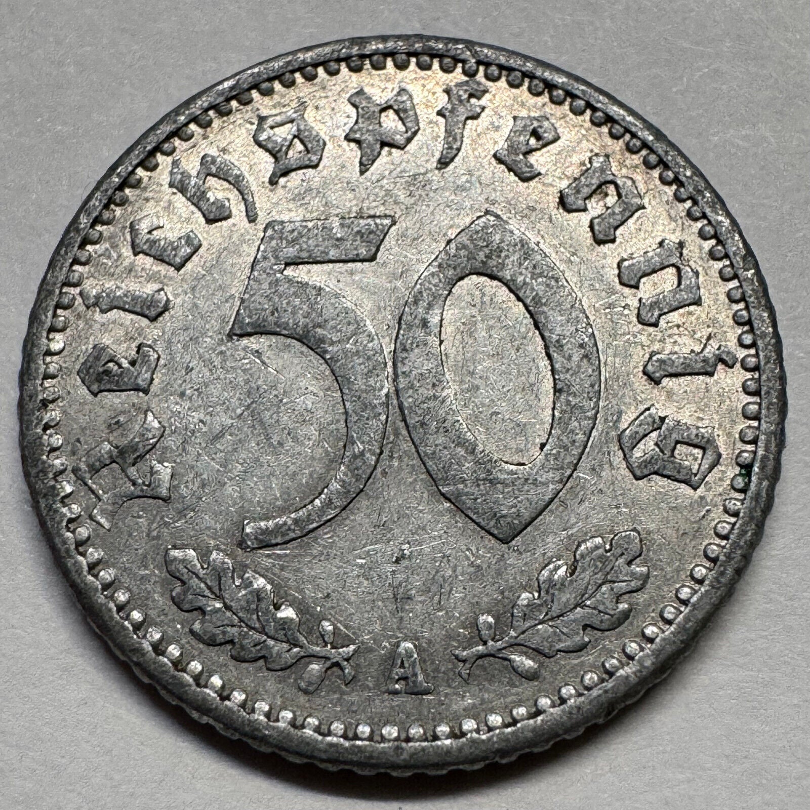 1935 Germany 50 Reichspfennig - Beautiful Coin - #A-084