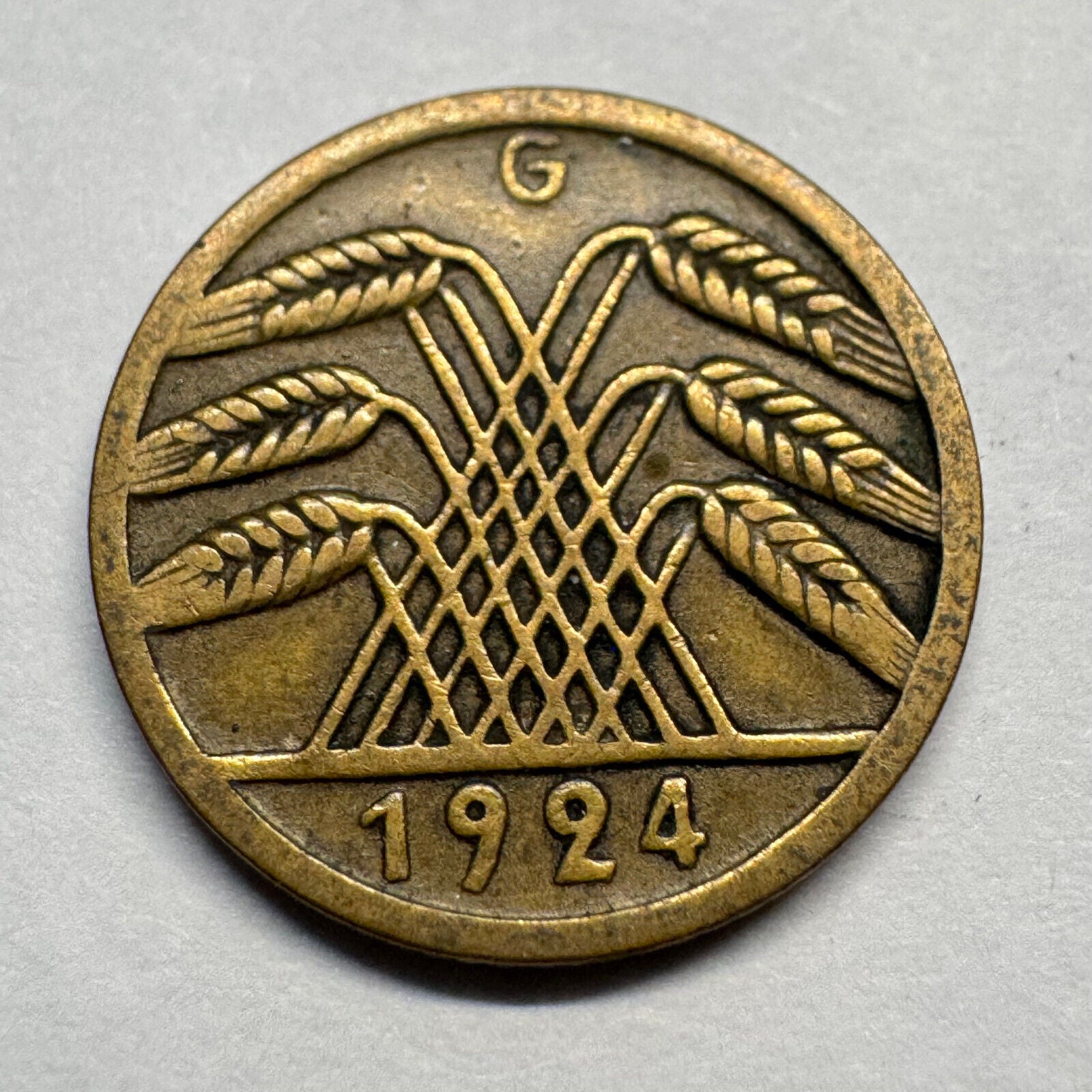 1924 Germany 5 Rentenpfennig - Beautiful Coin - #A-095