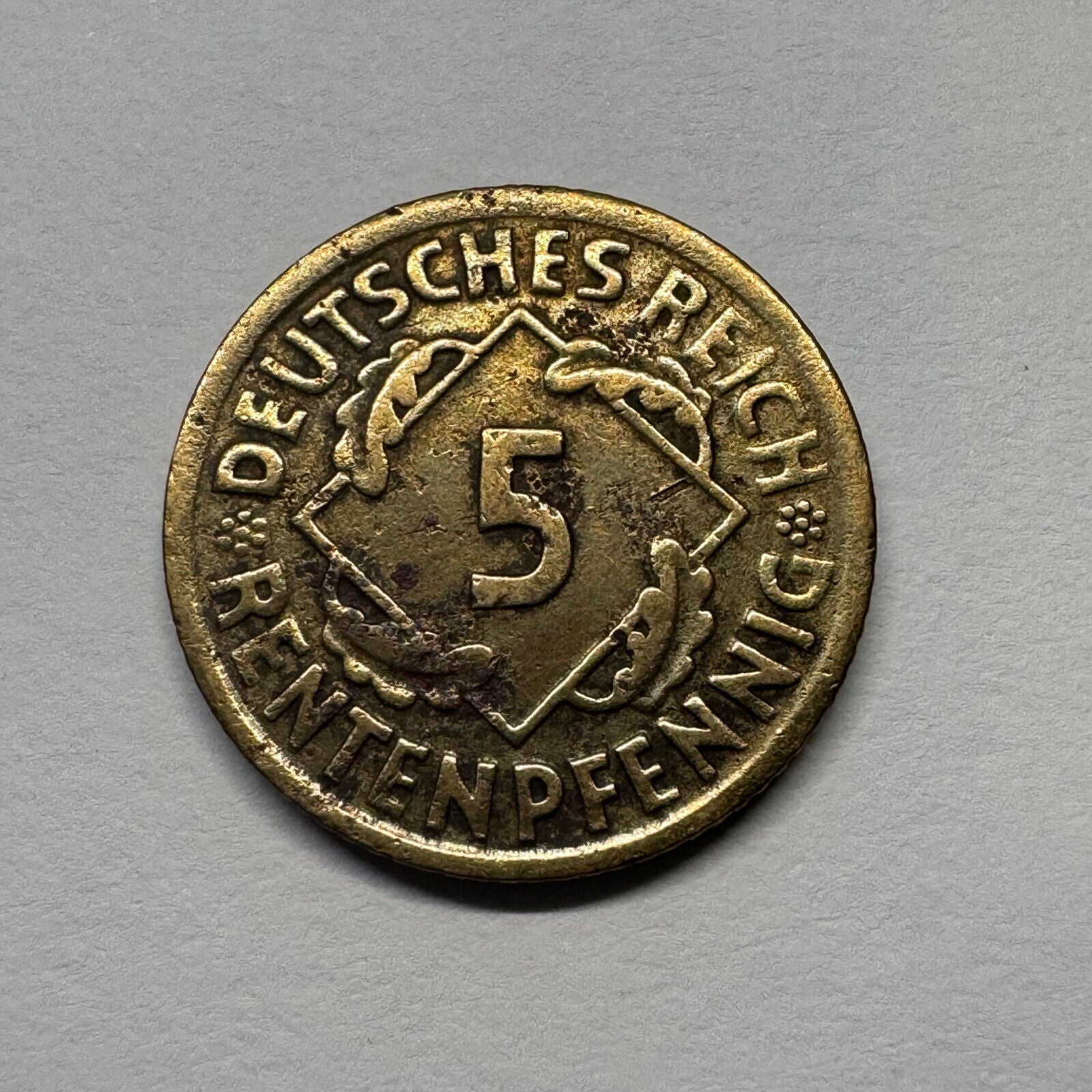1924 Germany 5 Rentenpfennig - Beautiful Coin - #B-042