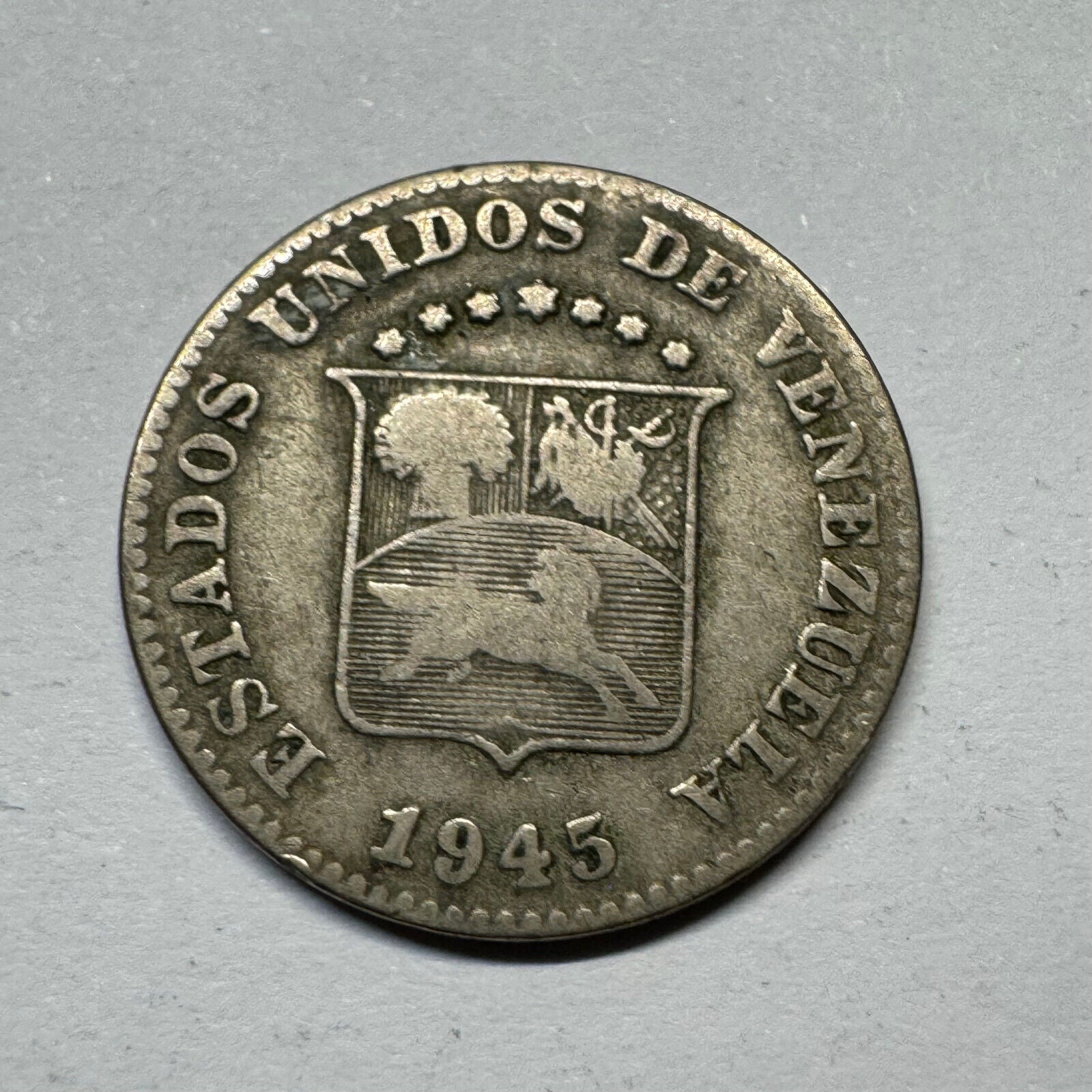 1945 Venezuela 5 Centimos - Beautiful Coin - #A-011