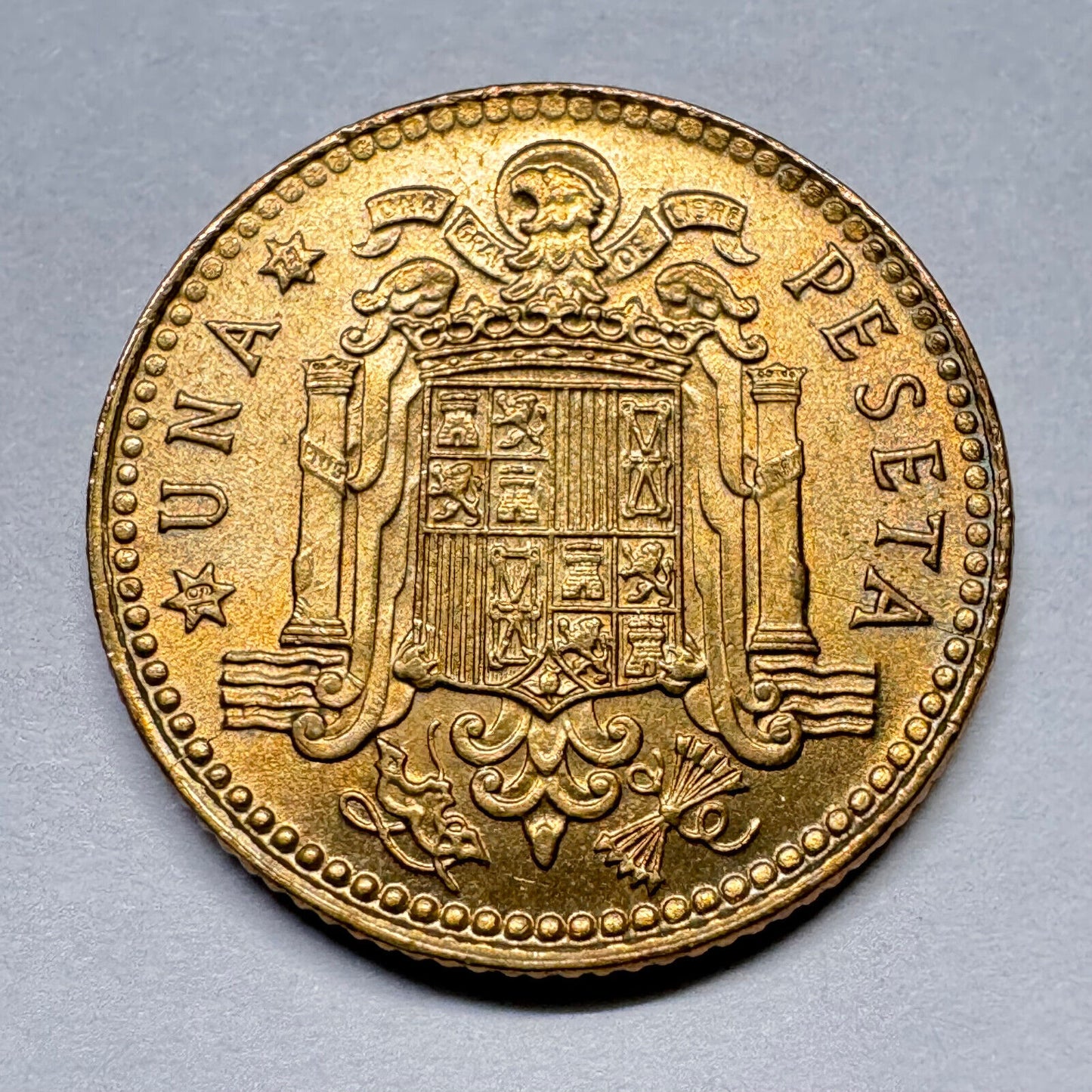 1977 Spain 1 Peseta - Beautiful Coin - #A-015