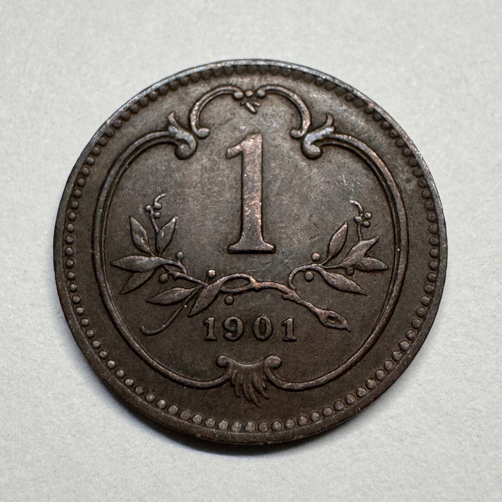 1901 Austria 1 Heller - Beautiful Coin - #B-060