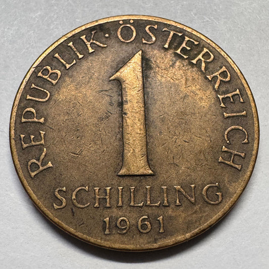 1961 Austria 1 Schilling - Beautiful Coin - #A-068
