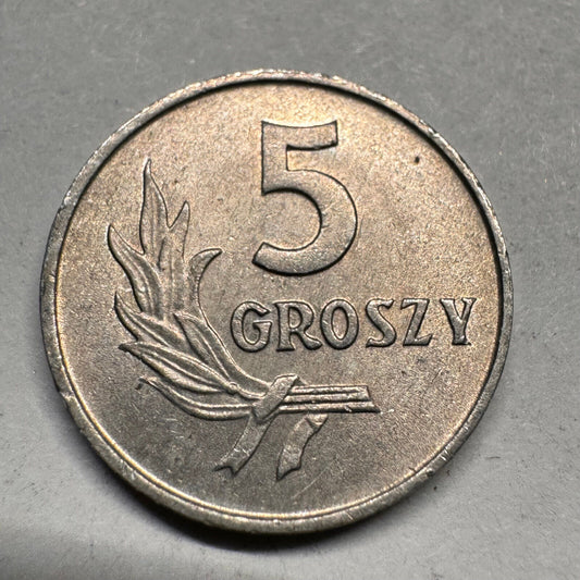 1971 Poland 5 Groszy - Beautiful Coin - #A-029