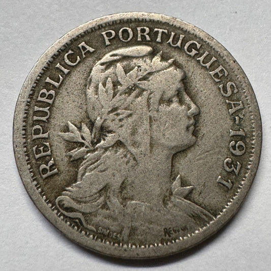 1931 Portugal 50 Centavos - Beautiful Coin - #A-055
